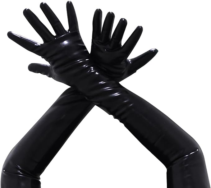 PU Leather Arm Long Fingered Gloves