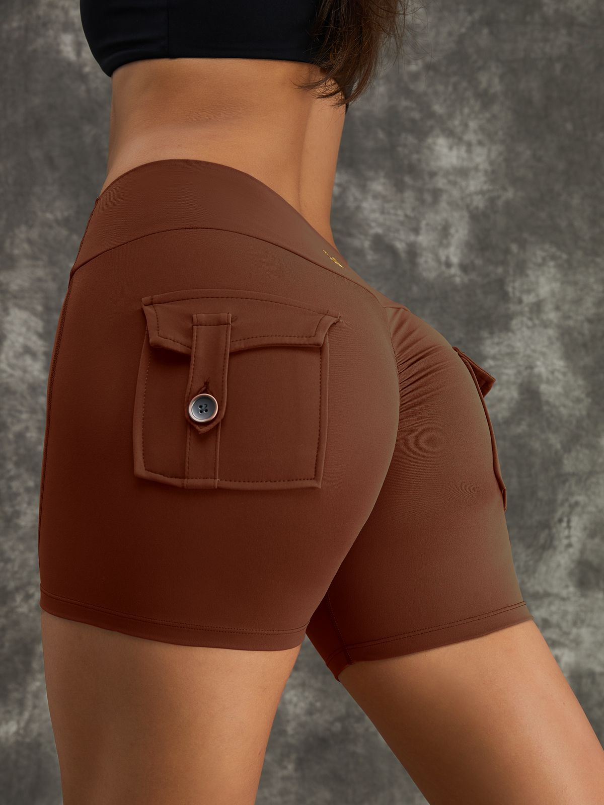 Scrunch Bum High Waist Pocket Shorts