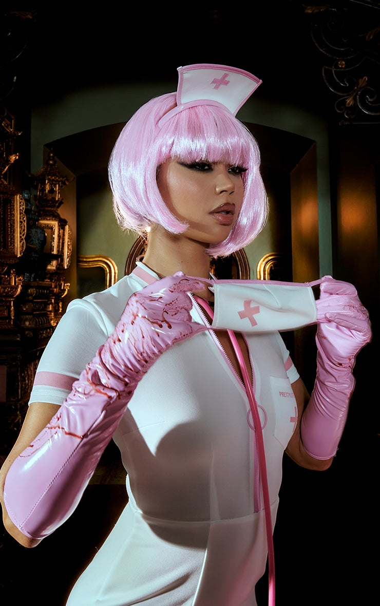 Pink And White Sexy Nurse Costume