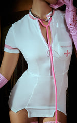 Pink And White Sexy Nurse Costume